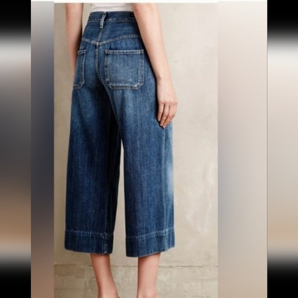 CITIZENS OF HUMANITY Poise Wide Leg Cropped Jeans - Size 27" - Picture 2 of 12